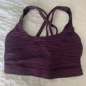 Lululemon Energy bra // wee are from space plum